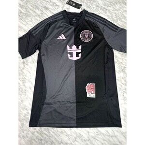 ADIDAS Inter Miami MLS Away Soccer Black Jersey women small soccer JI9121 NEW